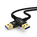 USB 3.0 A to A, 6 FT, Male to Male Cable Double End USB Cord Data Transfer Cord for External Hard Driver,DVD Player,Laptop Cooler,TV,Sound Bar,Monitor,USB3.0 Hub,Projector,Set Up Box,Printer,Camera