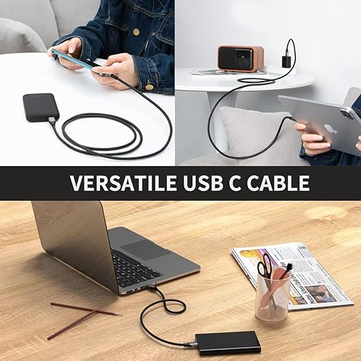 CableCreation USB A to USB C Cable 3.3FT, USB-C to USB 3.1 USB 3.2 Gen2 10Gbps USB-A to C Data Cord, Android Auto Cable 3A for Type-C External SSD MacBook Pro iPad, Galaxy S24 Ultra/S24+/S23,1.0m