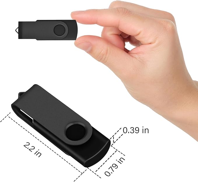 EASTBULL (NOT 128GB) 128MB USB Flash Drive Bulk Thumb Drives 50 Pack with Lanyards USB 2.0 Memory Sticks Zip Drive Pen Drive for Storage and Backup Black 50PCS 128MB