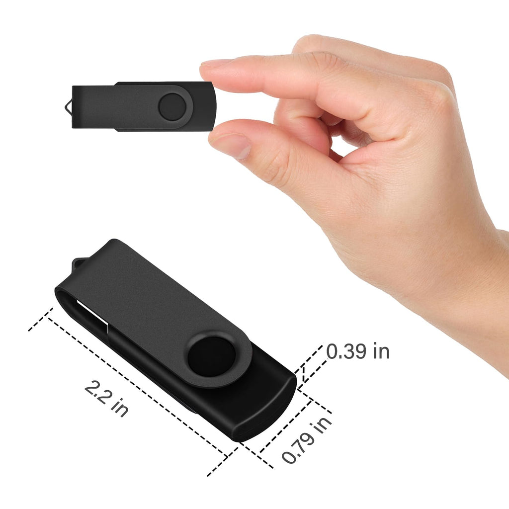 32GB 20-Pack USB Flash Drives Bulk EASTBULL USB 2.0 Thumb Drive,Black