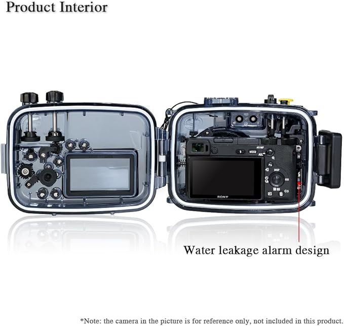 Seafrogs 40m/130ft Waterproof Underwater Camera Housing Waterproof Case for A6000 A6300 A6500 Compatible with 16-50mm Lens