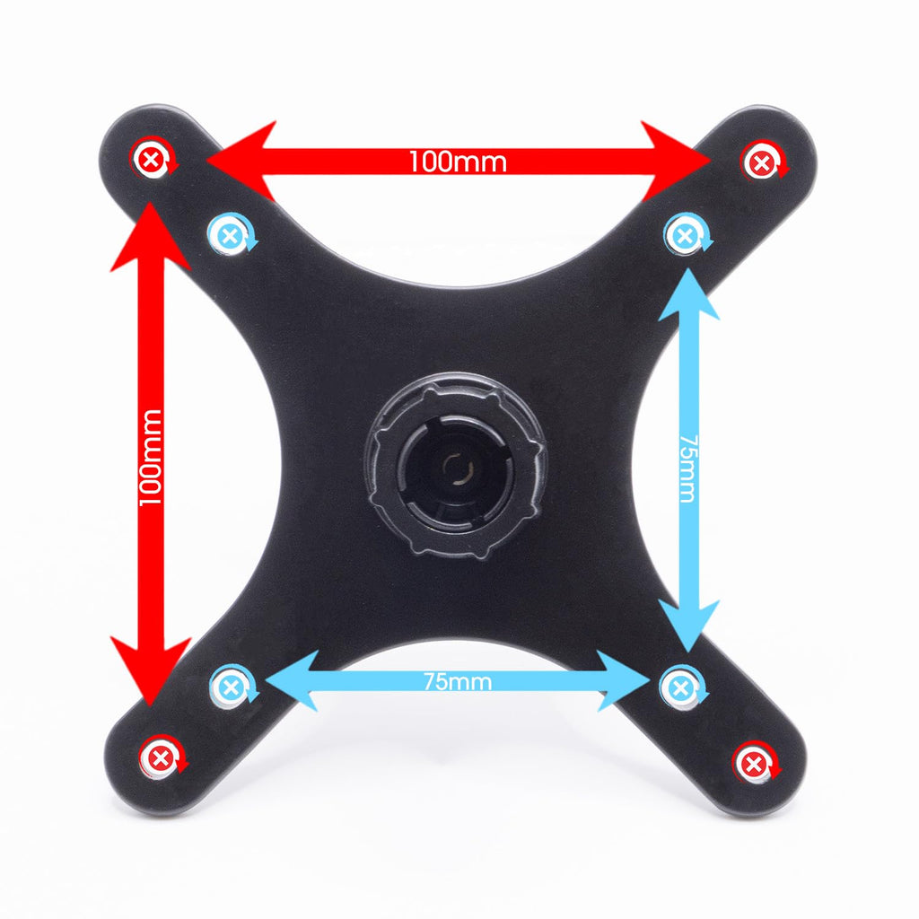 Kado Portable Monitor Stand Adapter 17mm Ball Head to 100x100mm 75x75mm