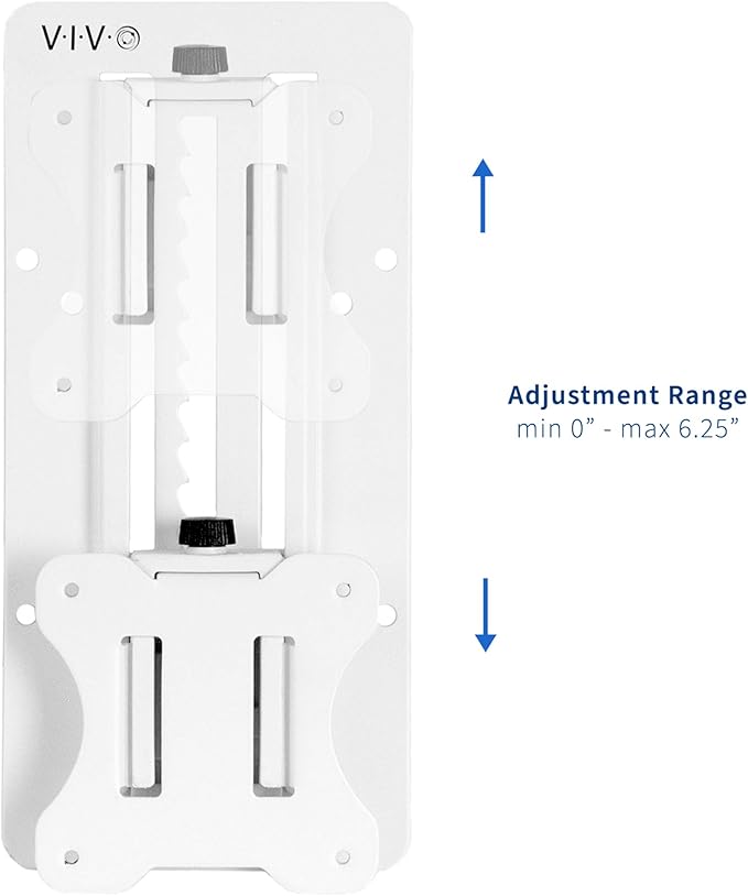 VIVO Height Adjustable VESA Adapter for Single 13 to 27 inch Monitor, Accessory Bracket Kit for Individual Screen, White, STAND-VAD3W