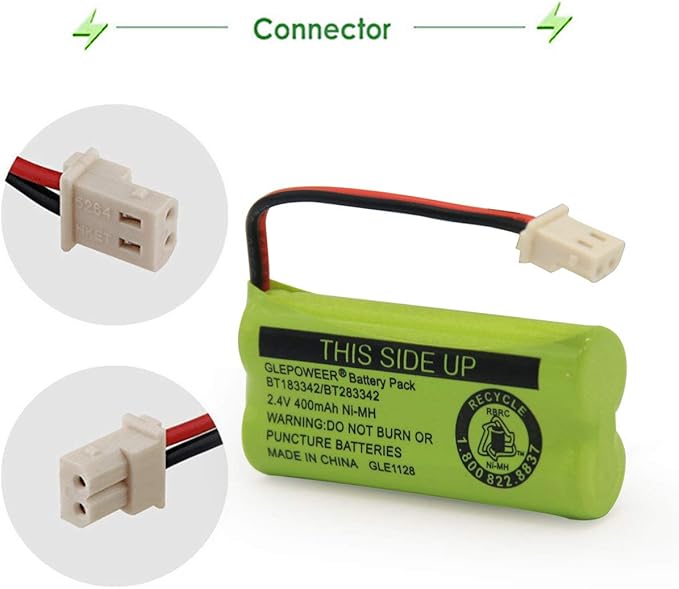 BT183342 BT283342 BT166342 BT266342 BT162342 BT262342 Battery Compatible with CS6114 CS6419 CS6719 EL52300 CL80111 Cordless Handset Phone (Pack of 4)