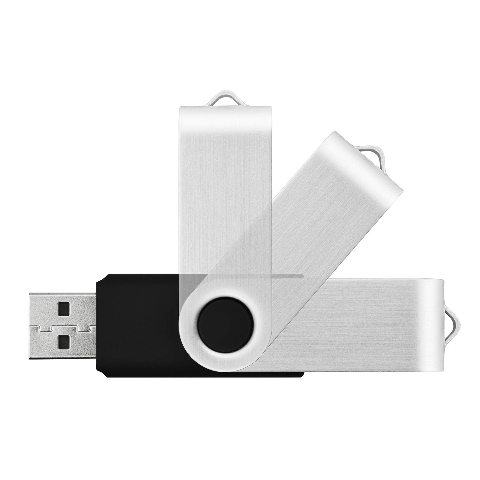 Wholesale 50 Pack 8GB Flash Drive Bulk, KOOTION Thumb Drive Flash Drives 8G Swivel Memory Stick USB 2.0, Black, 50 Pcs
