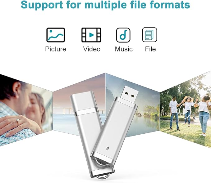 KEXIN 10PCS 8 GB Flash Drive Thumb Drive 8GB USB Drives Memory Sticks 8G Silver