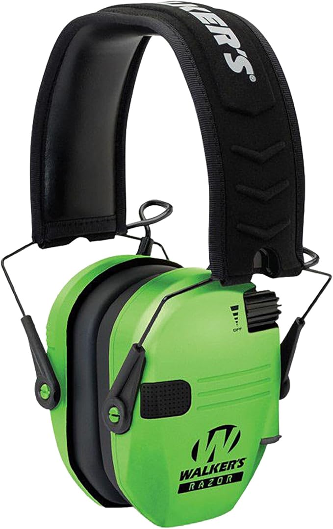 Walker's Razor Slim Ultra Low Profile Compact Design Adjustable Range Shooting Hunting Hearing Protection Electronic Earmuffs