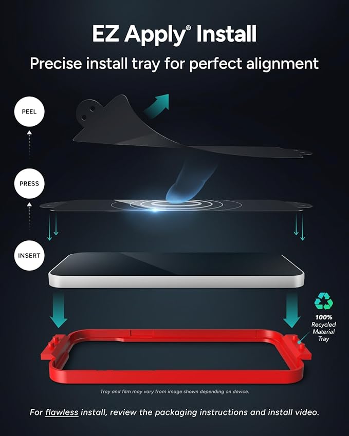 ZAGG Glass Elite Google Pixel 9 Pro XL Screen Protector – Ultra-Strong Tempered Glass with Recycled Content, Fingerprint Resistant, Easy Installation