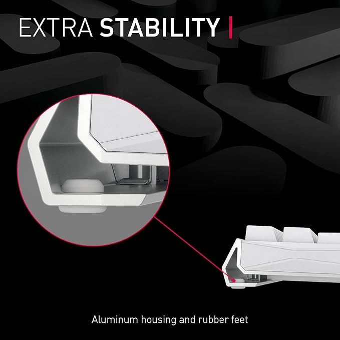 Cherry MX 3.0S Wireless Mechanical Gaming Keyboard. Aluminum Housing Built for Gamers w/MX Brown or Red Switches. RGB Backlit Color Display Over 16m Colors. (White w/MX Red Switches)