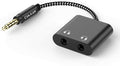 Cubilux 3.5mm to Double Audio Jack Headphone Sharing Splitter Compatible with MacBook iPad iPod, Smartphone, Computer, Laptop, Tablet, MP3, 2-Way 3.5 mm Earphone Ports Adapter, Dual Headsets Connector