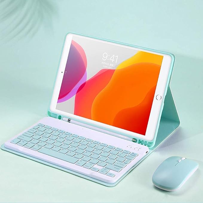 AnMengXinLing Keyboard Case for iPad Pro11 2022/2021 with Mouse Detachable Wireless Keyboard Pencil Holder Slim Smart Cover for iPad Pro 11 inch 4rd Gen/3rd Gen,Sky Blue