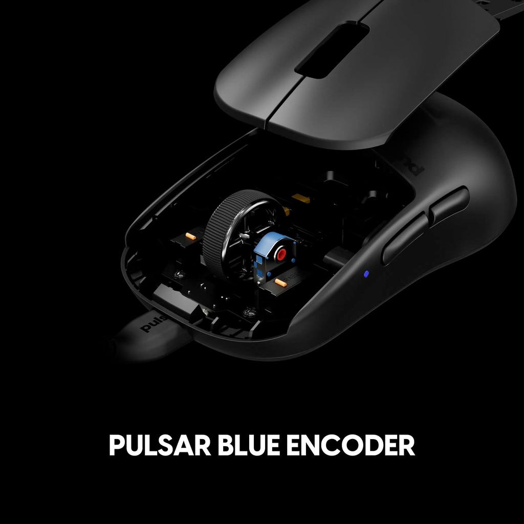 Pulsar Gaming Gears X2H Wired Gaming Mouse, Ultra Lightweight 1.8 oz (51g), Symmetrical, Optical Switch, 26000 DPI, Motion Sync, PAW3395 Sensor (Medium, Wired, Black)
