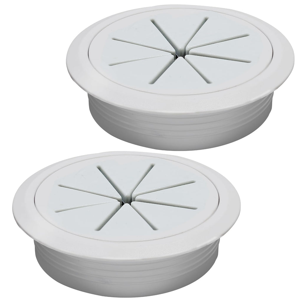 BOPOREAE 2 Pcs Desk Grommet 3-1/8" (80mm), Desk Hole Cover for Cables