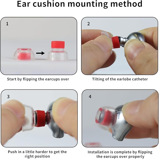 OKCSC 2 Pieces Liquid Silicone Eartips, Breathable Silicon Eartips Set with Box,for Earbuds,Low-Profile Hearing Protection for Sleep,Study,Travel,Work,Office,Bowl Type(1 Pairs/L/Green/No Earphone)