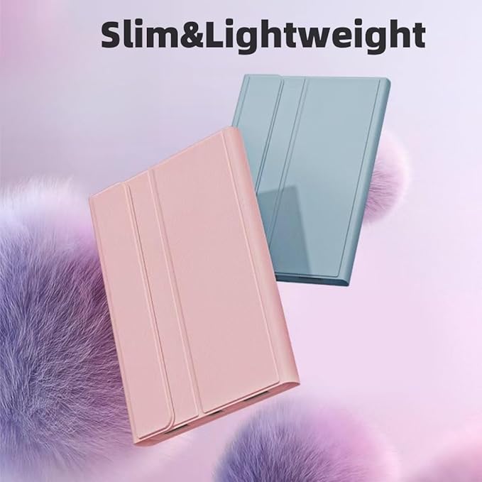 Keyboard Case for Galaxy Tab S10 Plus/S9 Plus/S9 FE Plus/S8 Plus/S7 Plus/S7 FE 12.4 Inch, 7 Color Rainbow Backlight Detachable Magnetic Keyboard Cover with S Pen Holder,Teal