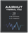 Aairhut Thermal Pad 13W/mK [0.5~3mm], 120x120x2mm Silicone Cooling Pad GPU Non Conductive Heat Resistance Extreme Odyssey Cover with Dual Self-Adhesive Films for PC Laptop Heatsink/RAM/PS4/LED