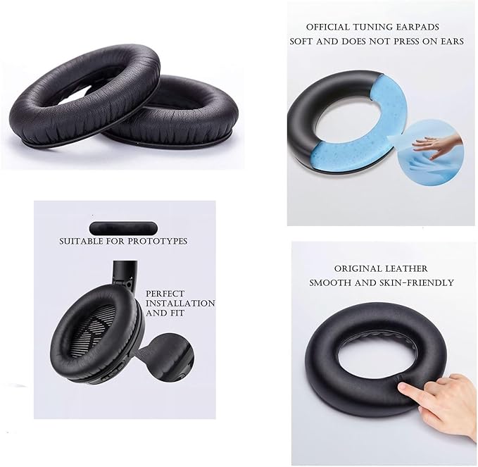 Headphones Replacement Ear Pads,for Bose Quietcomfort QC15 QC25 QC35 35 ii (White)
