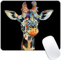 Square Mouse Pad Colorful Artistic Giraffe-1,Gaming Mouse Pads for Desk,Soft Computer Waterproof Non-Slip Mouse Mat