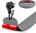 Floor Cord Cover Self Adhesive Cord Hider,10FT Cable Management, Extension Strip Protector for Wires, Prevent Cable Trips for Offices, Gyms, Exhibitions Cavity:0.51"(W) x 0.3"(H) Gray