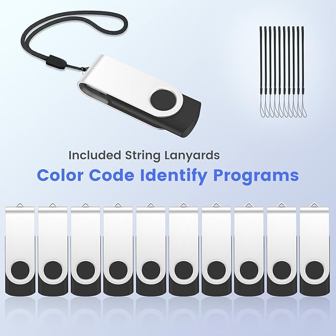 ABLAZE 2GB USB Flash Drive 50 Pack, USB 2.0 Thumb Drives Bulk Memory Sticks Pendrives 50PCS (Black)