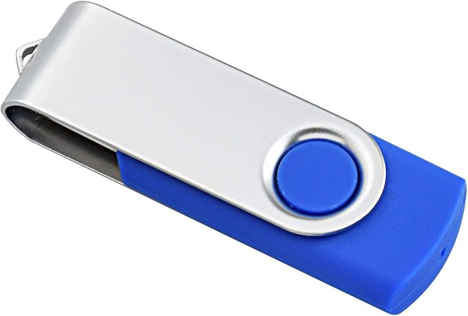 KOOTION 10 Pack 4 GB USB Flash Drive 4gb Flash Drives Keychain Thumb Drive Swivel Memory Stick Blue