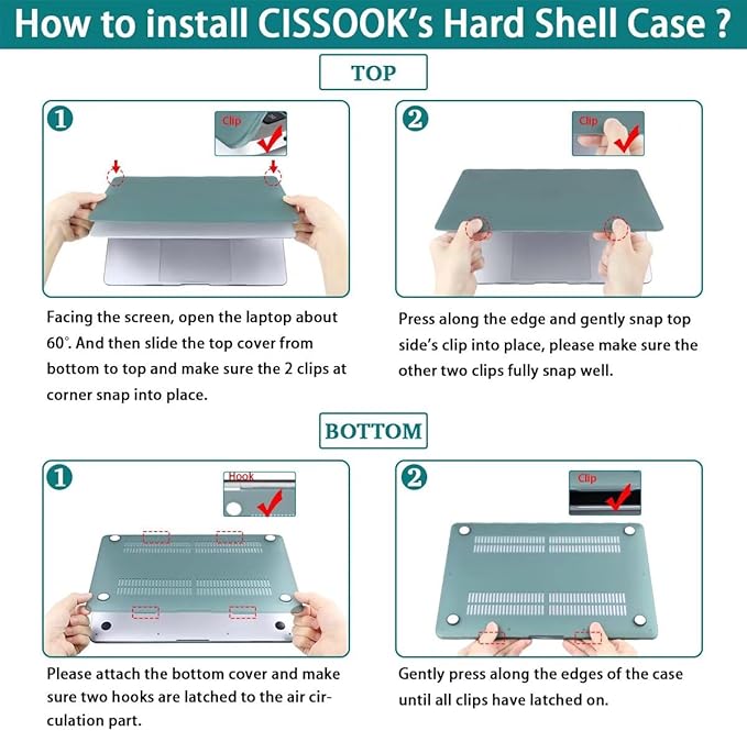 CISSOOK Compatible with MacBook Pro 14 inch 2024 2023 2022 2021 Release M4 M3 M2 M1 Chip A3112 A3185 A3401 A2918 A2992 A2779 A2442 Model, Hard Shell Case with Keyboard Cover&Screen Protector, Pink Bow