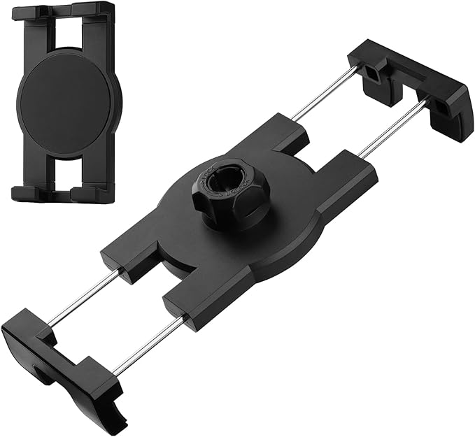 Boat Helm Tablet Holder, Marine Boat Handle Bar Pole Mount, 360°Rotation Clamp Non-Slip Aluminum Alloy Mount,Compatible with 4.7~12.9" iPad/Nexus/LG G Pads/e-Reader/iPhone