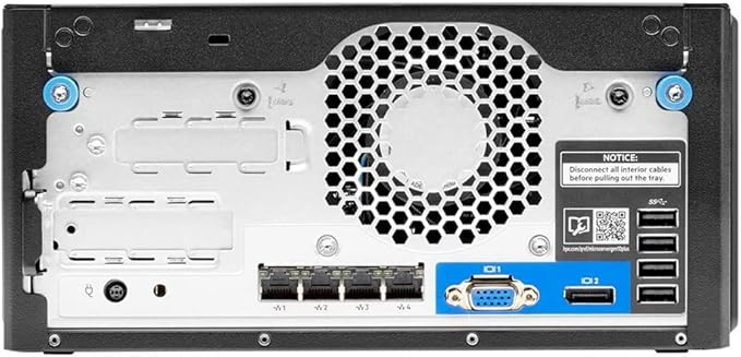 Hewlett Packard Enterprise HPE ProLiant MicroServer Gen10 Plus v2 Ultra Micro Tower Server, Xeon E-2314 4-Core 2.8GHz, 32GB DDR4 Memory, 4TB SSD Storage, iLo, Server 2022 Standard