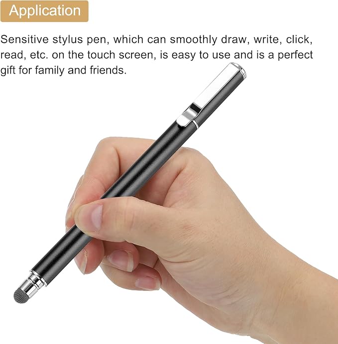 MECCANIXITY 4pcs Stylus Pens for Touch Screens Universal Capacitive Stylus Pencil Sensitivity for Phone Tablet Touch Screen Device,Black Blue Purple Pink