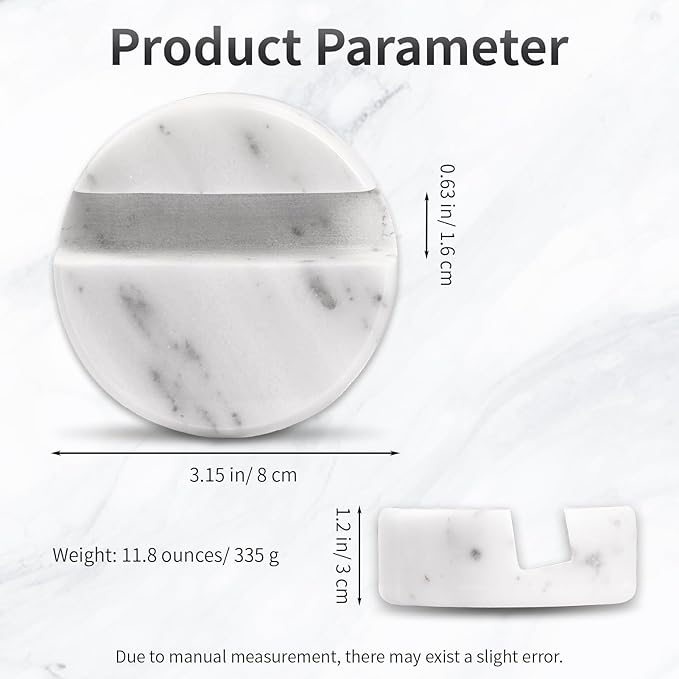 Marble Phone Stand for Desk - Cell Phone Holder for Nightstand Office Decor Compatible with iPhone 17 16 15 Pro Max iPad mini, Telephone Boho White Marble Kitchen Accessories