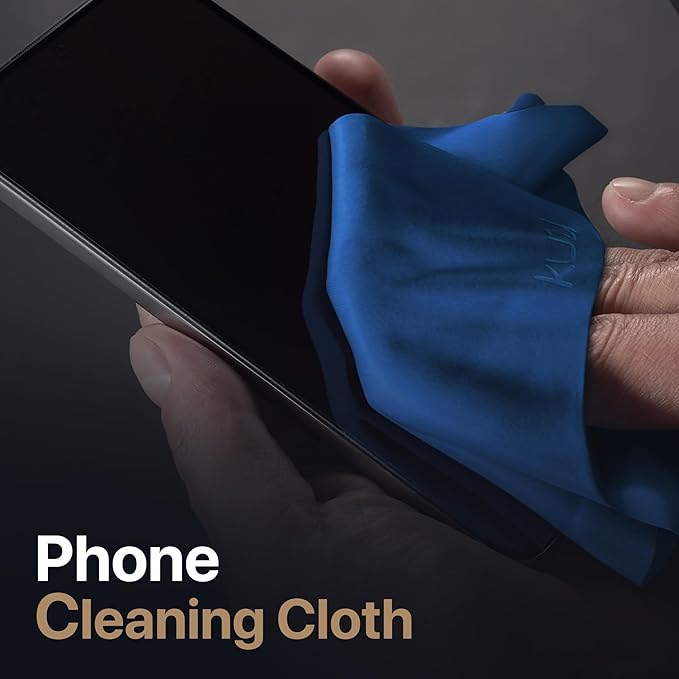 Kuzy Premium Microfiber MacBook Screen Cleaner and Keyboard Protector - Anti-Imprint Laptop Cleaning Cloth for MacBook Pro 14" and MacBook Air 13", Scratch-Free, 11.5 x 7.5 inches, 1 Pack - Navy Blue