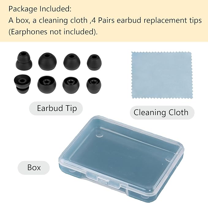 Silicone Replacement Earbud Tips Ear Tips Compatible with Powerbeats Pro Beats Wireless Earphone Headphone Earbud Rubber Tips 4 Pairs