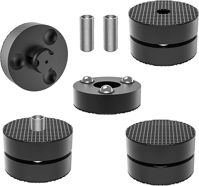Audiocrast 4X HiFi Speaker Spikes 40×23mm Speaker Stand Feet Pads HiFi Shock Absorber Feet Aluminum Isolation Feet for Audio Speaker Subwoofer CD DVD Amplifier Turntable DAC