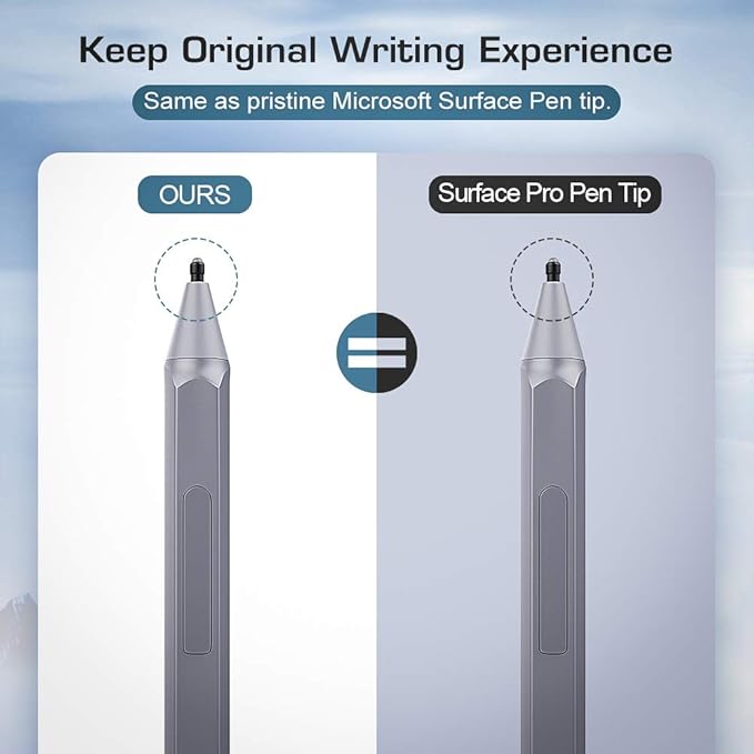 MoKo Pen Tips for Surface Pen (6 Packs), Surface Pen Tip Replacement Kit Compatible with Surface Pro 2017 Pen (Model 1776) / Surface Pro 4 Pen, 3 HB Original Pen Nibs Refill for Stylus Pen, Black