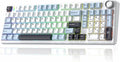 x Aula F99 Pro Wireless Mechanical Keyboard, Gasket Hot Swappable Custom Keyboard with Knob, RGB Backlit,Pre-lubed Reaper Switches PBT Keycaps BT5.0/2.4GHz/USB-C Creamy PC Gaming Keyboards - Blue