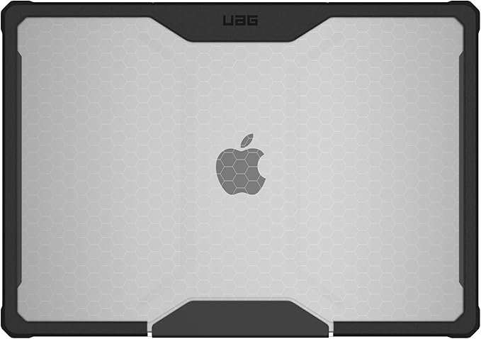 URBAN ARMOR GEAR UAG Designed for MacBook Pro 16 inch Case 2023-2024 M4 M3 Max/Pro (A2991 A3403 A3186) Rugged Lightwieght Touch ID Military Grade Dropproof Plyo Laptop Cover, Translucent Clear Ice