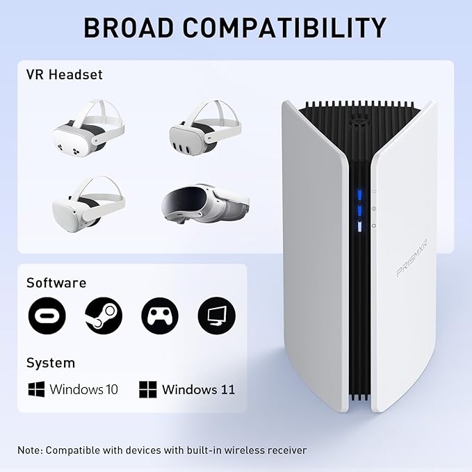 PC-VR Streaming Air Link Compatible with Meta Quest 3S/3/2 AX3000 WiFi6 VR Router, Replace Link Cable, Wireless Stable and Fast (Puppis S1)