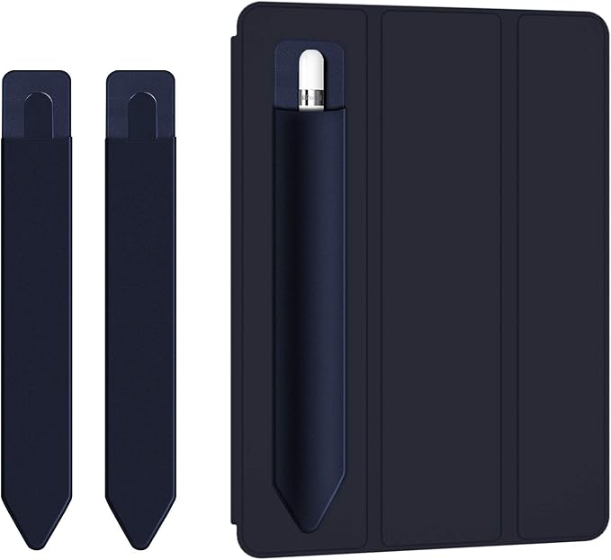 Doormoon Stylus Adhesive Pencil Holder for Apple Pencil (1st and 2nd Gen) - Compatible for iPad Pro 11/10.9/9.7 & iPad 6th 2020 Gen Cases, Blue Blue