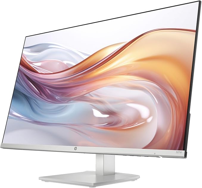 HP Series 5 527sh Monitor (Replaces M27h) 27" 100Hz IPS FHD (1920x1080) 99% sRGB Display, Adjustable Height & Tilt, Flicker Free, Anti-Glare, Black/Silver w/DKZ USB Port Expander (2 Pack)