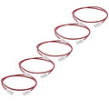 TRUECABLE Cat6 Component Rated Patch Cable, Unshielded (U/UTP), 3ft, Red, 28AWG Solid Copper, Snagless 10G High-Speed Ethernet Cable, PoE++ 4PPoE 100W, UL Listed, RoHS-3, 5 Pack
