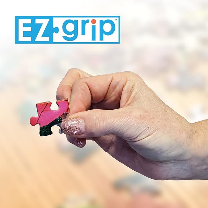 MasterPieces - 500 Piece Jigsaw Puzzle, Large EZ Grip Shapes, Free Wheeling, Fun for Adults, Seniors, Family, Kids, 19.25" x 26.75"