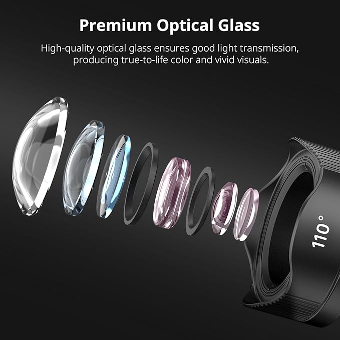 ULANZI CL-003 Phone Macro Lens, HD 75mm Phone Camera Lens for 17mm Thread, Compatible with iPhone Samsung Smartphone Cage Case with 17mm Adapter