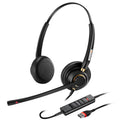 Arama USB Headset with Microphone for PC, Computer Laptop Headphones with Noise Cancelling Mic & Audio Controls for Home Office Business Skype UC Webinar Zoom