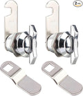 Thumb Operated Offset Cam Lock,Replacement Keyless Compartment Latch, Non-Locking Compartment Lock for RV, Camper, Vehicles, Storage Door Cabinet Mailbox Drawer(Color:L: 19 x 20mm)