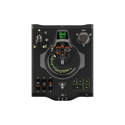Turtle Beach VelocityOne Flightdeck Universal HOTAS Simulation System Joystick & Throttle for Air & Space Combat Simulation For Windows 10 & 11 PCs – Touch Display & Buttons, 139 Programmable Controls