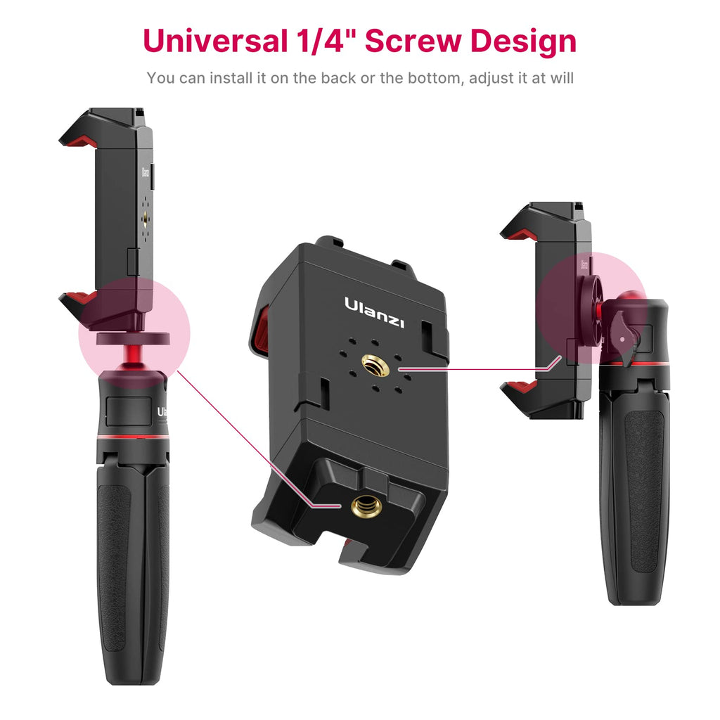 ULANZI ST-29 Phone Tripod Mount, 2-in-1 Tablet Smartphone Holder Adapter