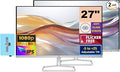 HP Series 5 527sf Monitor (Replaces M27f) 27" IPS FHD 300 nits Display, -5 to +25 Degrees Adjustable Tilt, Flicker Free, Anti-Glare, 1x HDMI, Black/Silver w/Dockztorm HUB USB Port Expander (2 Pack)