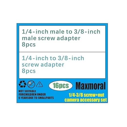 Maxmoral 16PCS 1/4 to 3/8 Tripod Screw Nut Adapters Camera/Light Stand Accessories Electronics Part