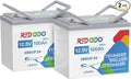 Redodo 2 Pack 12V 100Ah Group 24 Battery, 1280Wh Deep Cycle LiFePO4 Battery with 100A BMS, 4000+ Cycles Lithium Rechargable Battery for All RVs, Van, Camper, Solar Power Storage, Off-Grid