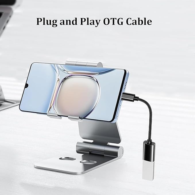 USB C to USB 3.0 Adapter, Type C Male to USB Female OTG Cable Thunderbolt 3 to USB Adapter for iPhone 16/15 Pro Max, MacBook Pro/Air, Samsung Galaxy S25/S24/S23, Google Pixel